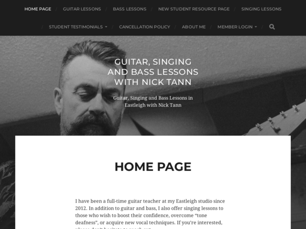 Nick Tann Guitar and Singing Lessons