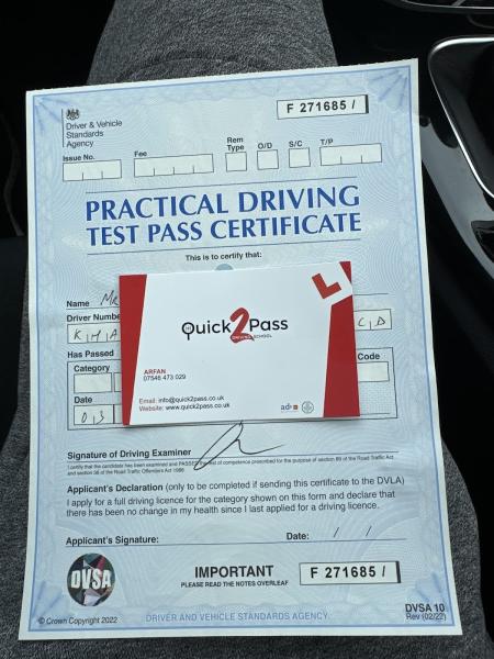 Quick 2 Pass Driving School Slough