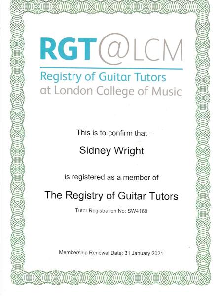 Sid Wright Music Tutor