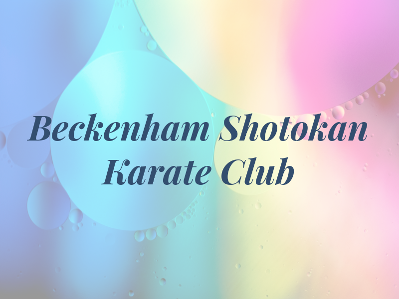 Beckenham Shotokan Karate Club