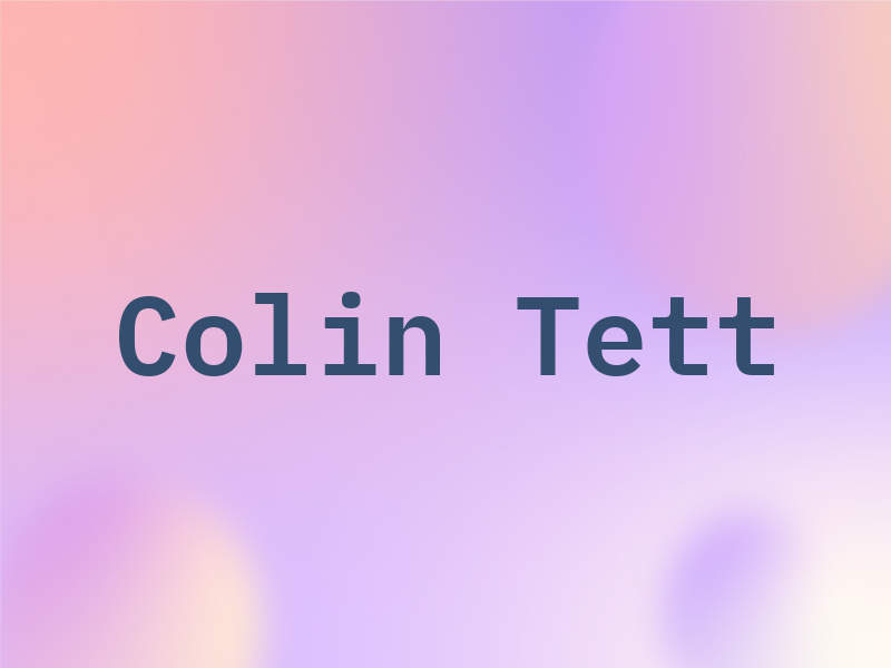 Colin Tett