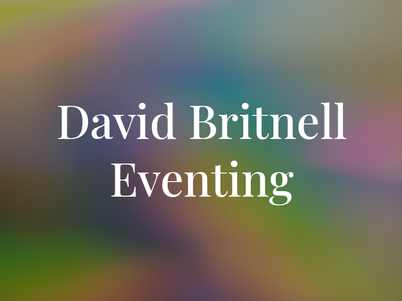 David Britnell Eventing