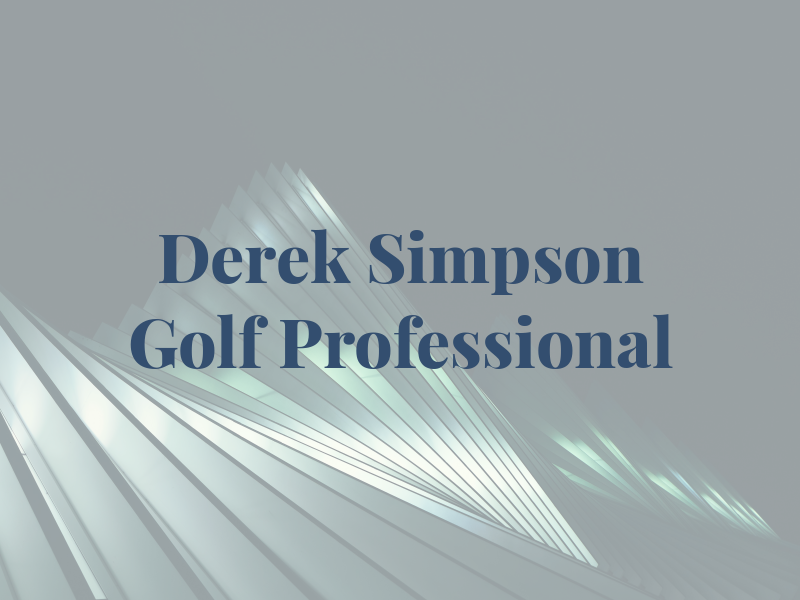 Derek Simpson PGA Golf Professional