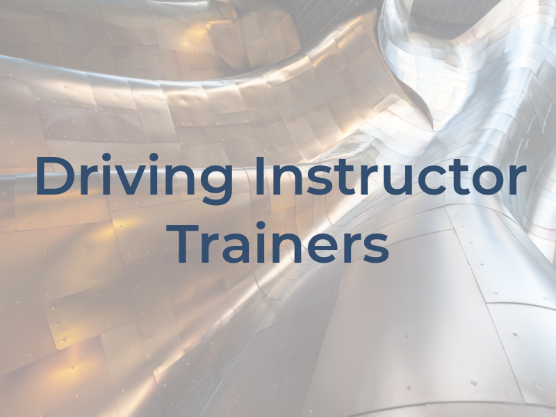 Driving Instructor Trainers