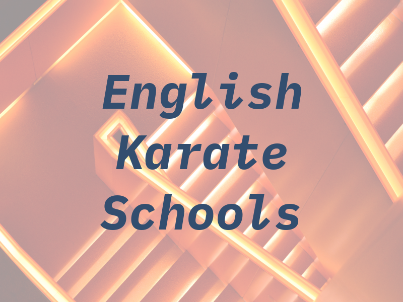English Karate Schools