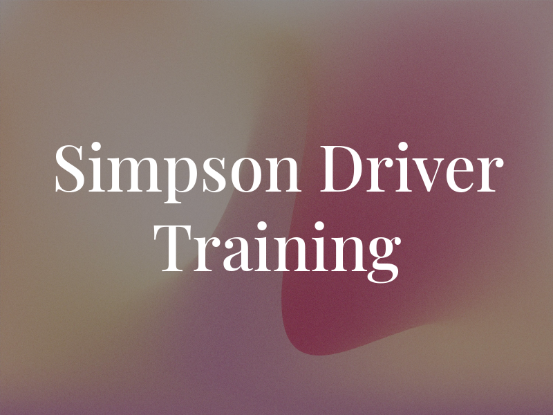 Ian Simpson Driver Training