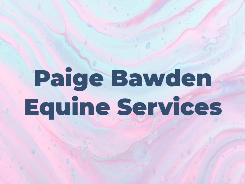 Paige Bawden Equine Services