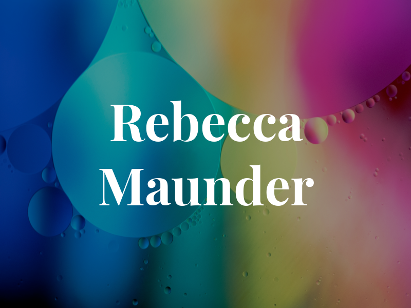 Rebecca Maunder
