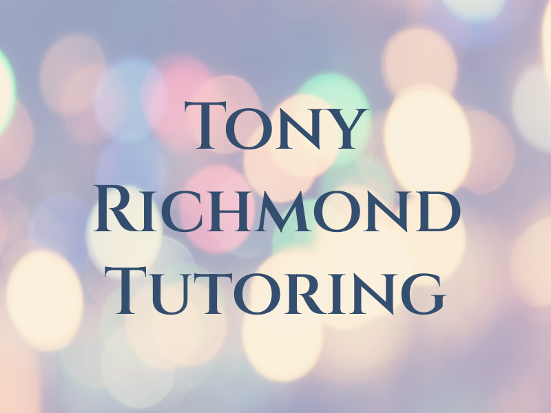 Tony Richmond Tutoring