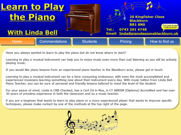 Linda Bell Piano Teacher Blackburn