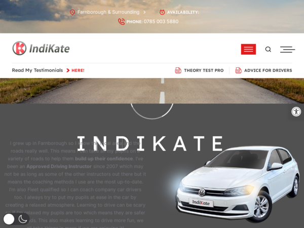 Indikate Driving Tuition By Katie Jones