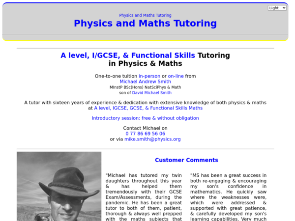 Physics & Maths Tutoring at A Level