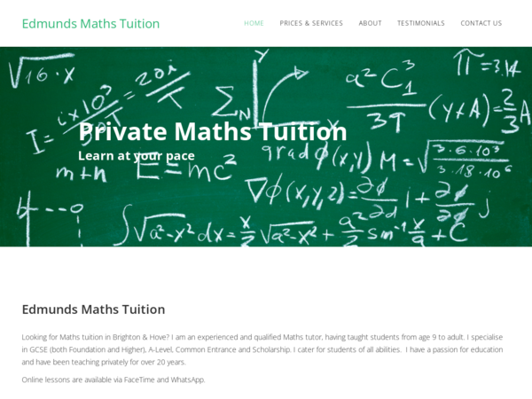 Edmunds Maths Tuition