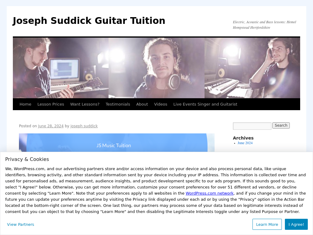 Joseph Suddick Guitar Tuition