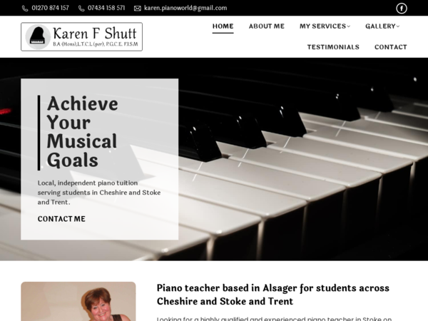 Karen F Shutt Piano Teacher and Performer B.A (Hons)