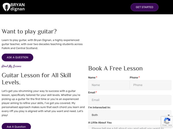 Bryan Dignan Guitar Tuition