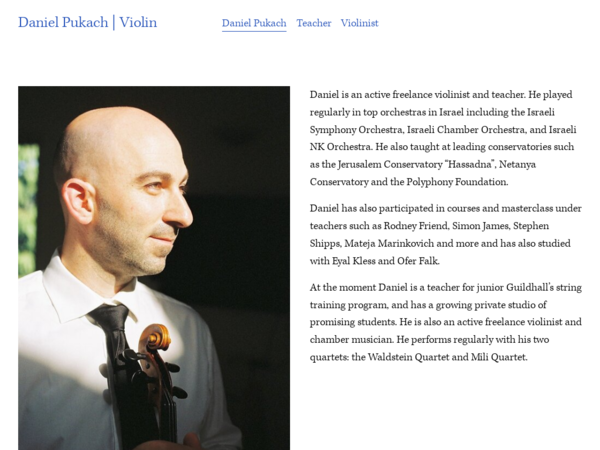 Daniel Violin Teacher