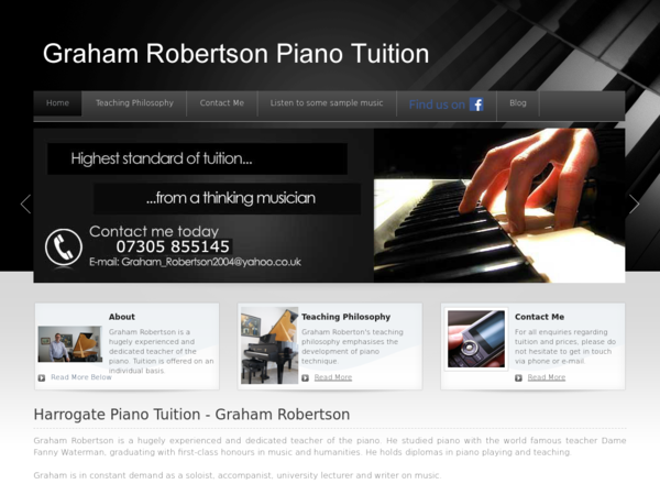 Graham Robertson Expert Piano Tuition Harrogate