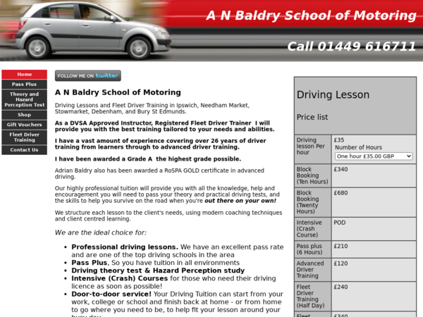 A.n.baldry School of Motoring