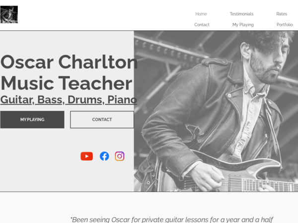 Oscar Charlton Music Teacher (Guitar