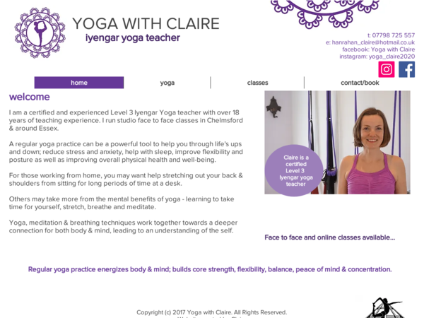 Claire Hanrahan Iyengar Yoga