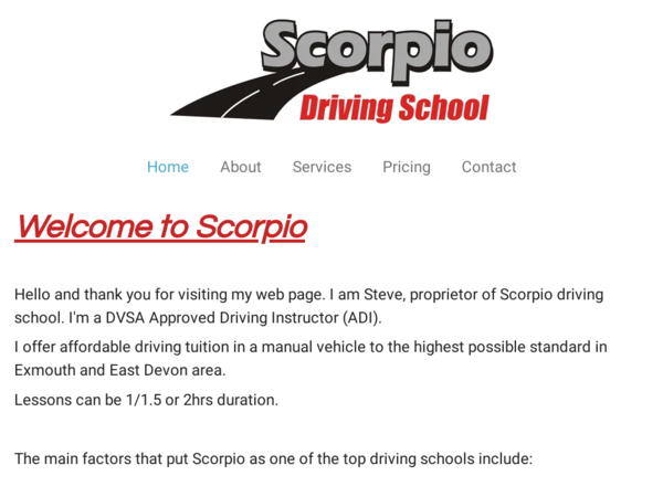 Scorpio Driving School