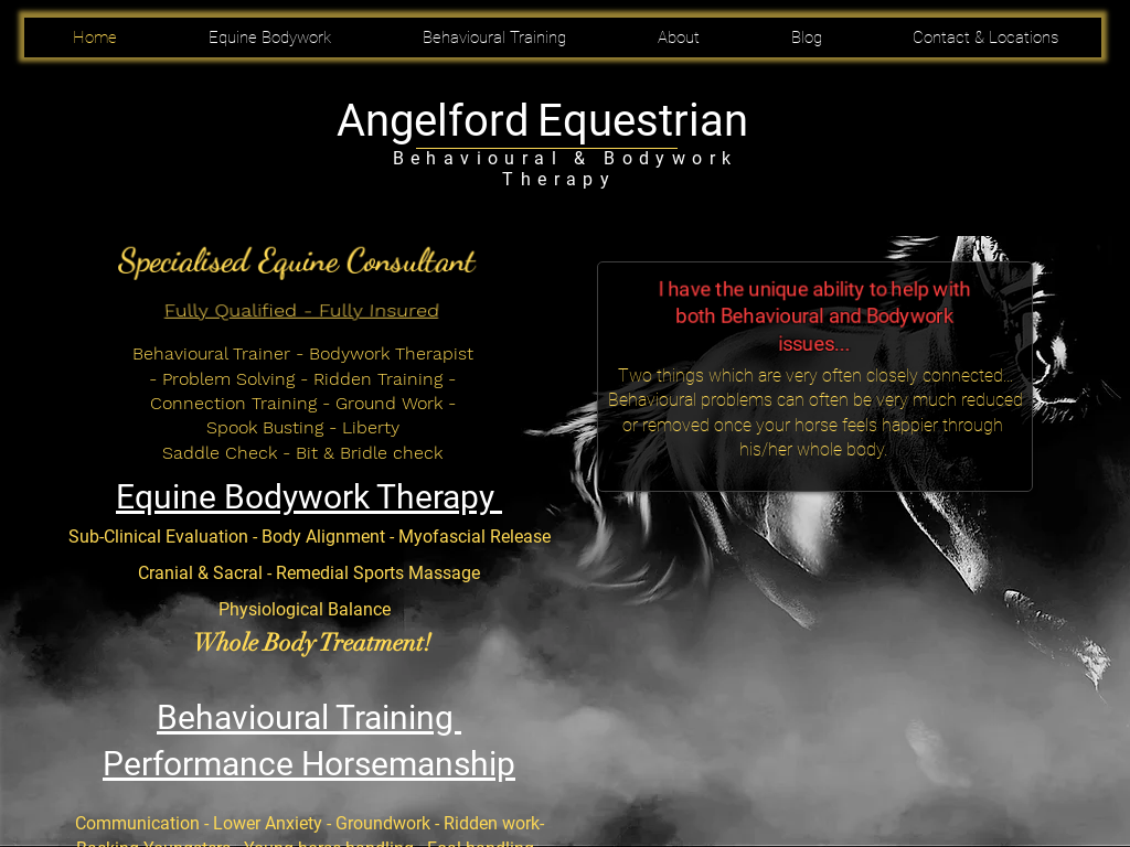 Angelford Equestrian Behavioural and Bodywork Therapy