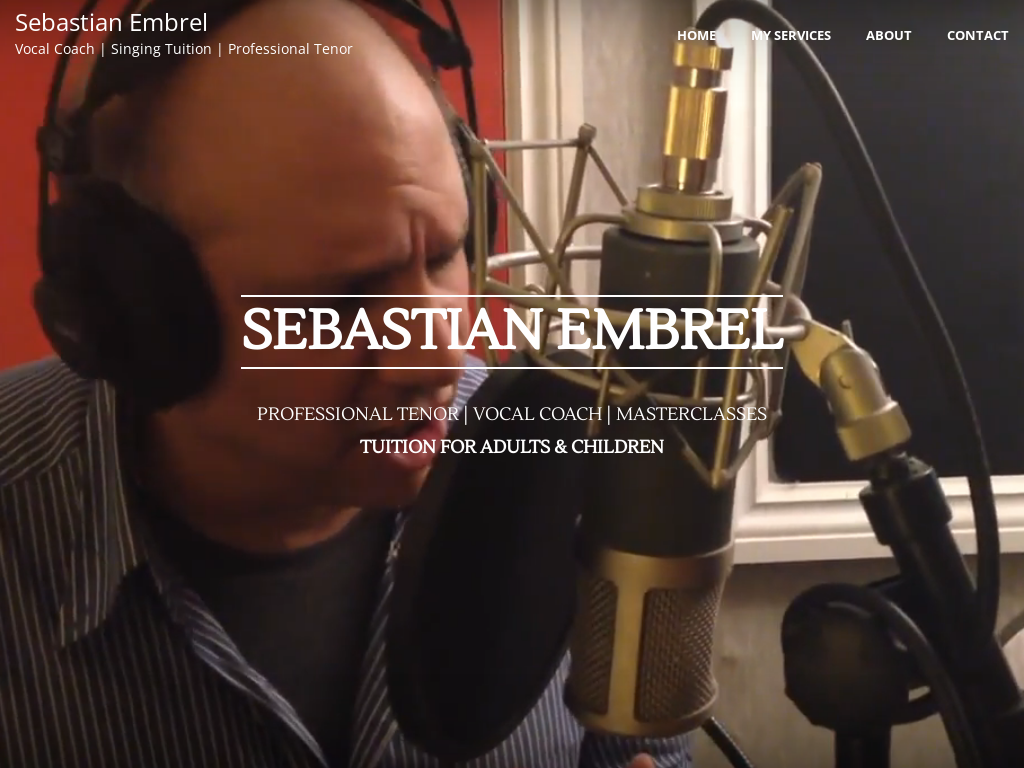 Sebastian Embrel Professional Vocal Coaching